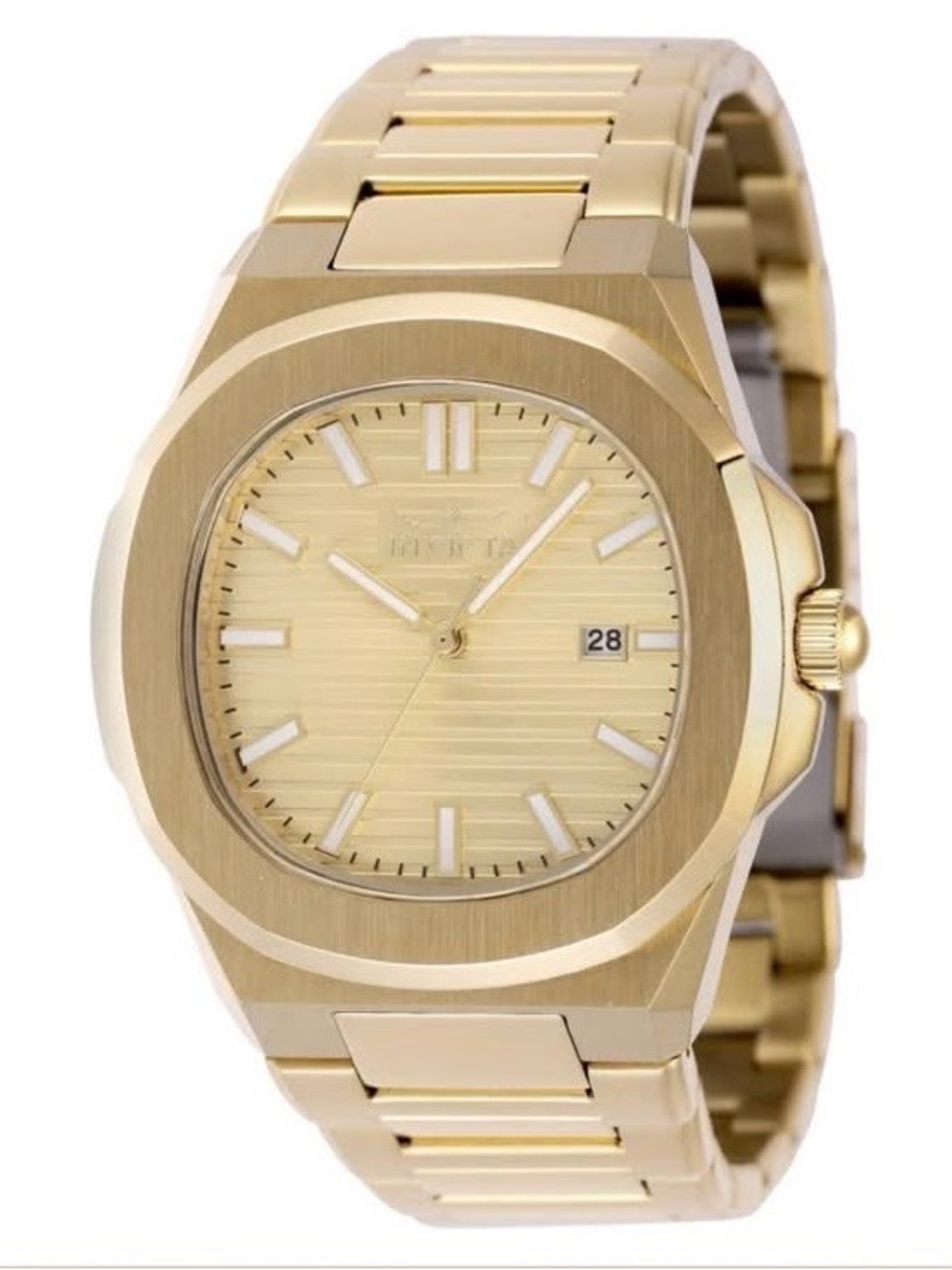 Invicta Speedway Gold Stainless Steel Men's Watch - Luxury Analog Date
